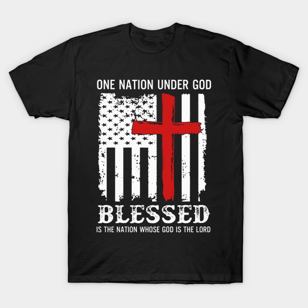 One Nation Under God Flag T-Shirt by QUYNH SOCIU